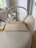 Elena leather bowling bag