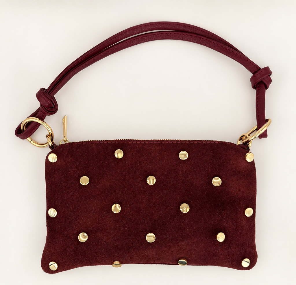 Stud bag suède