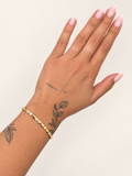 Tennis armband hartjes goudkleurig
