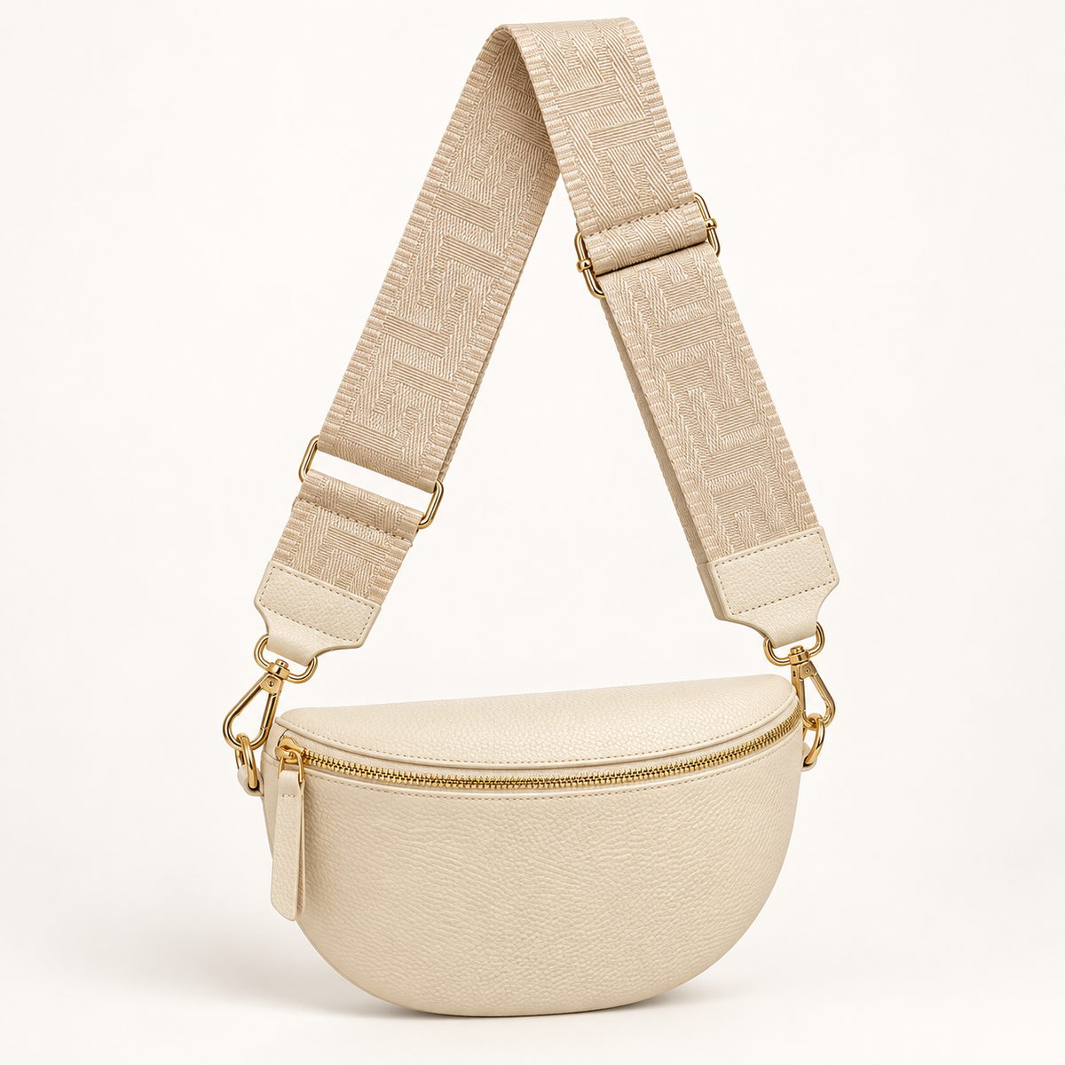 Leren tas met afneembare band