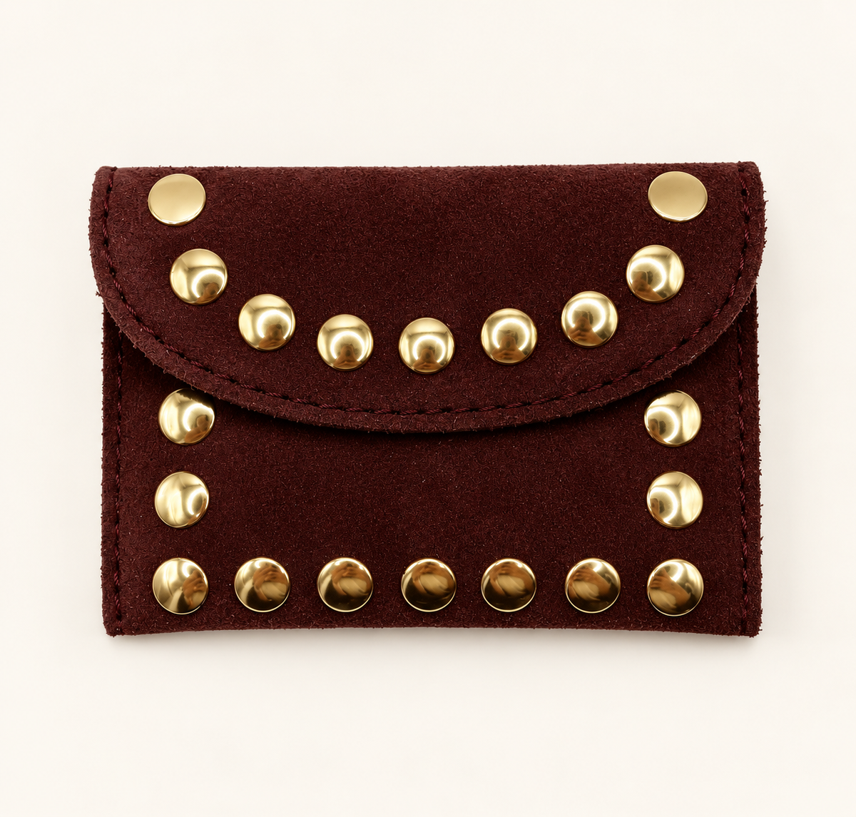 Beursje studs suède