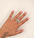 Hart ring zilverkleurig