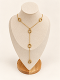 Ketting lang met rondjes goudkleurig