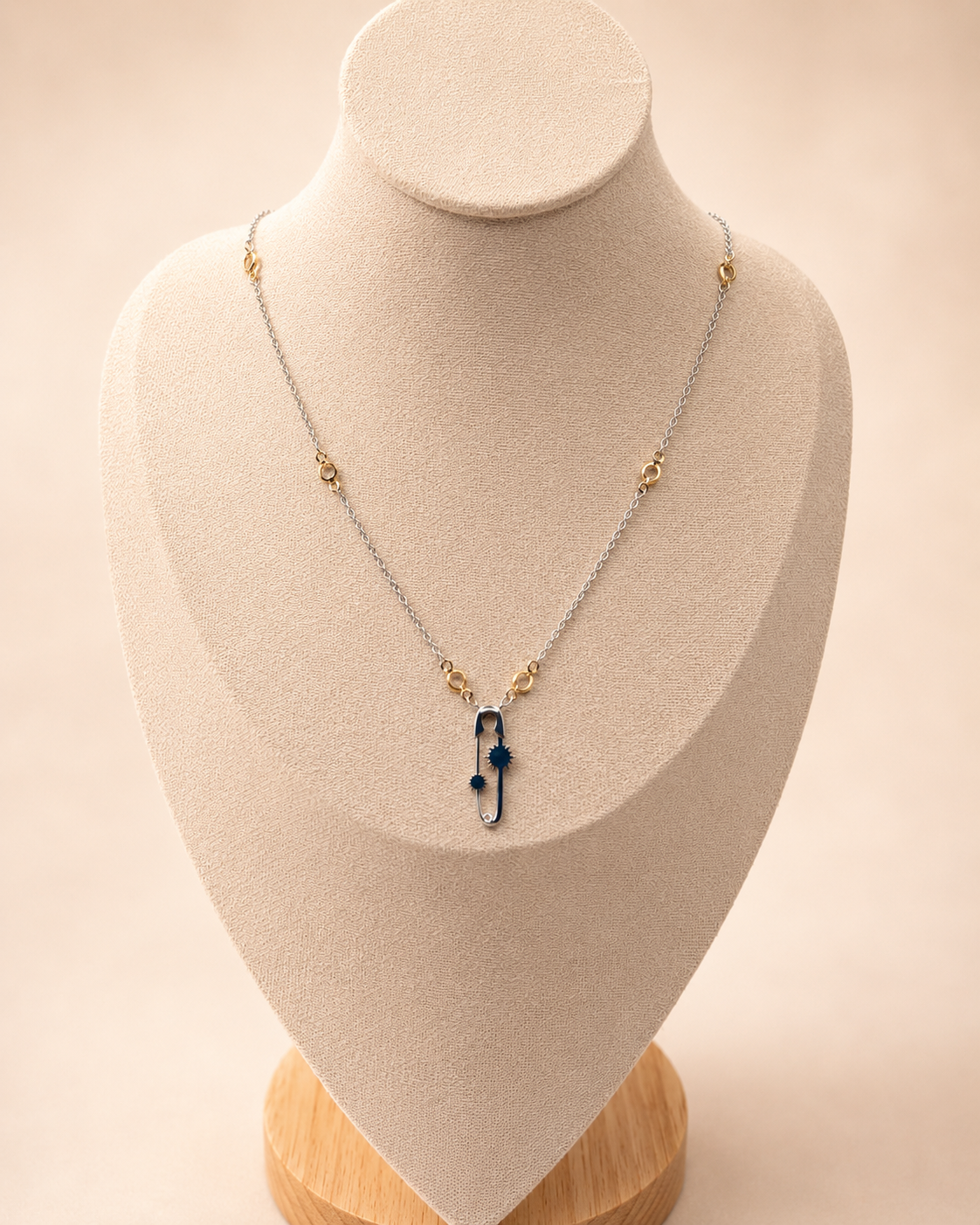 Ketting goud en zilver clip