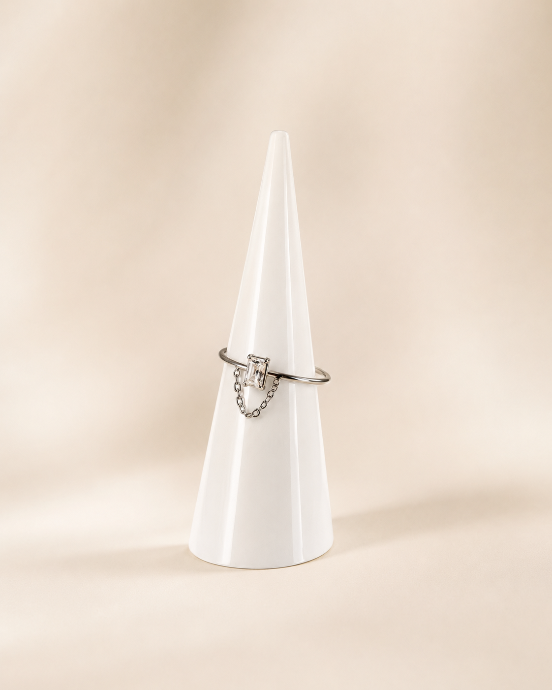 Ring met steentje zilver