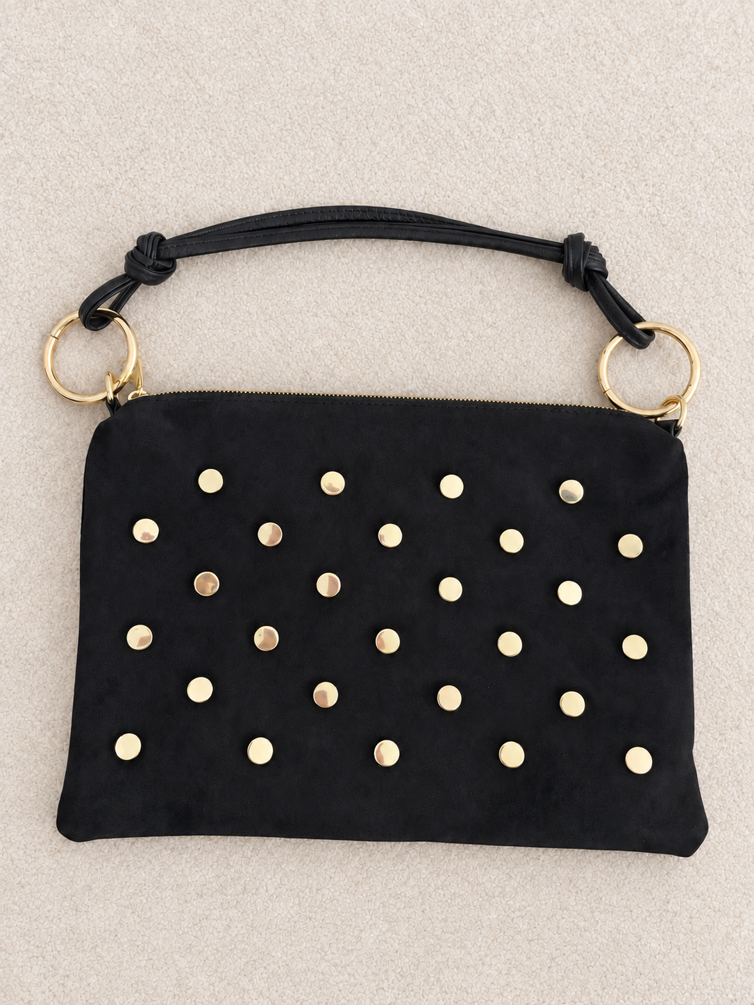 Grote stud bag suède