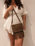 Ibiza fringe bag suède