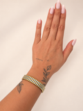 Armband met schakels zilver en goud