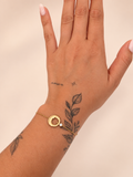 Minimalistische armband rondje goud