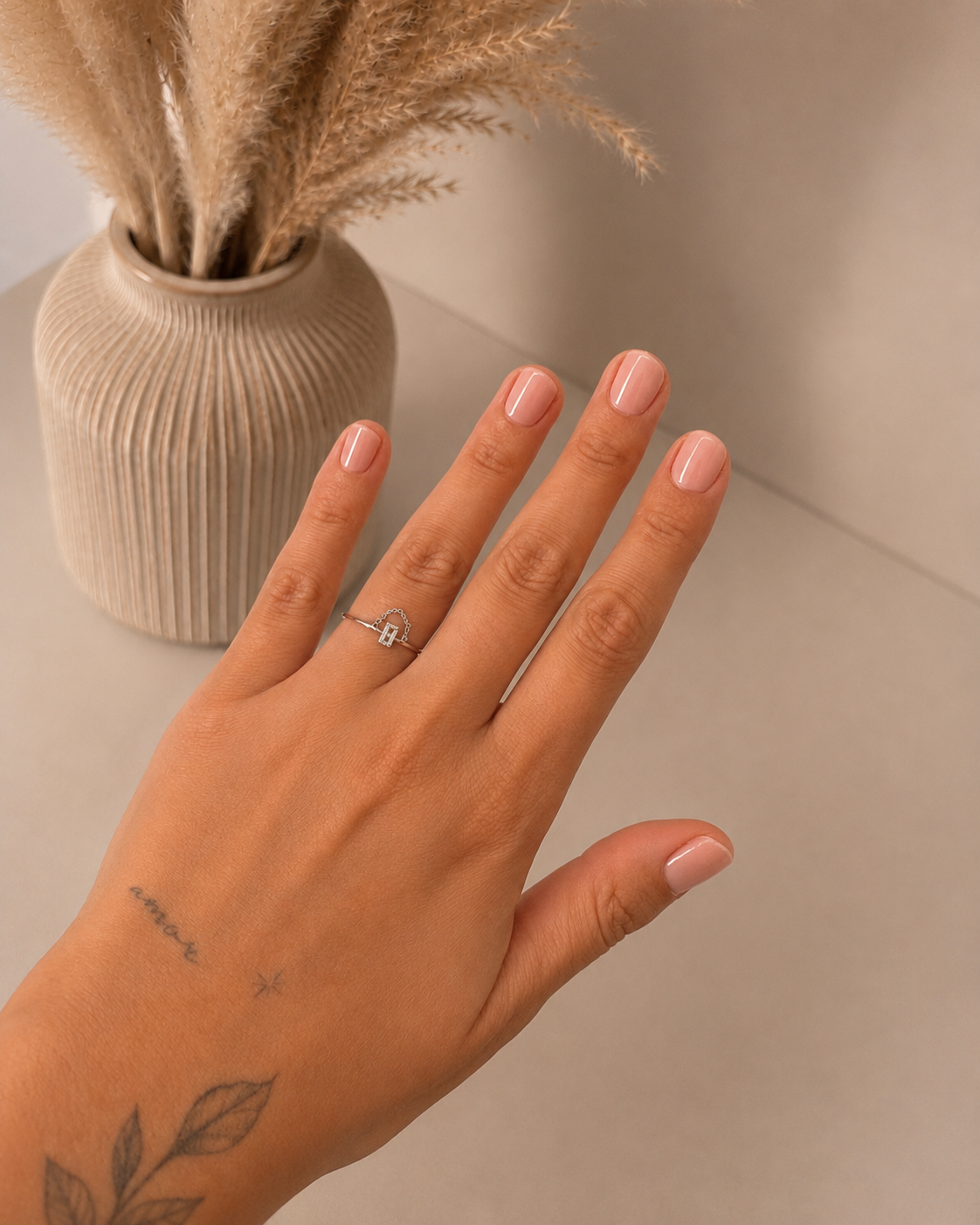 Ring met steentje zilver