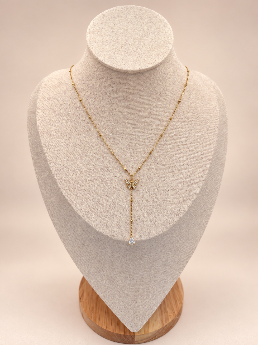 Ketting met vlinder goud