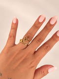 Ring met bedels goud