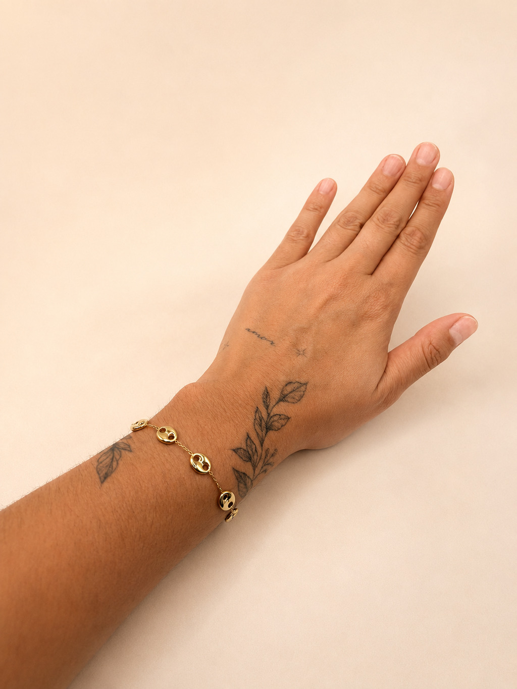 Armband knopjes goud