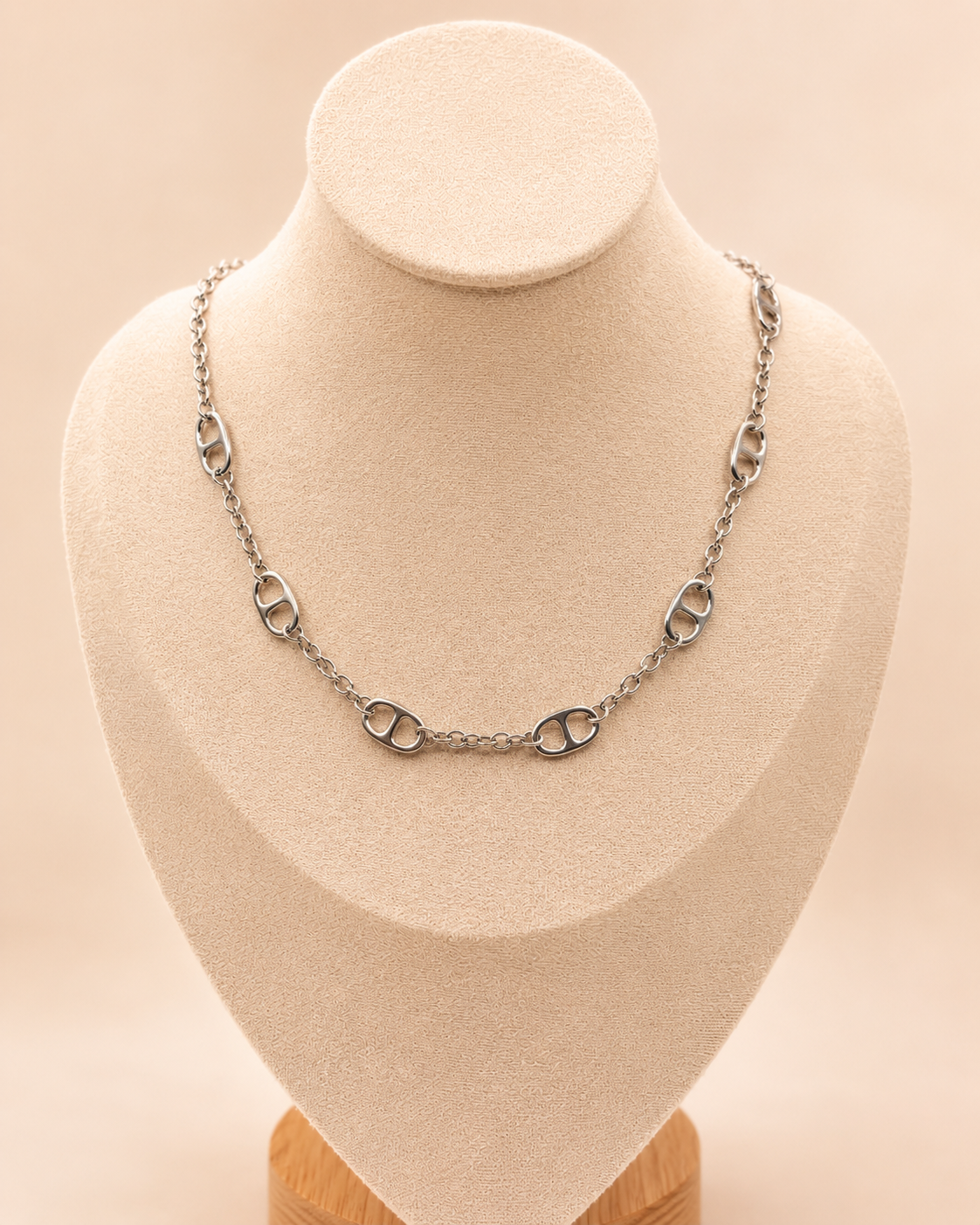 Zilveren ketting rondjes zilver