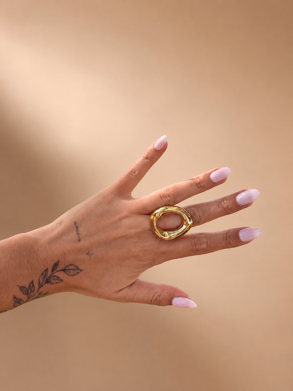 Statement ring goudkleurig