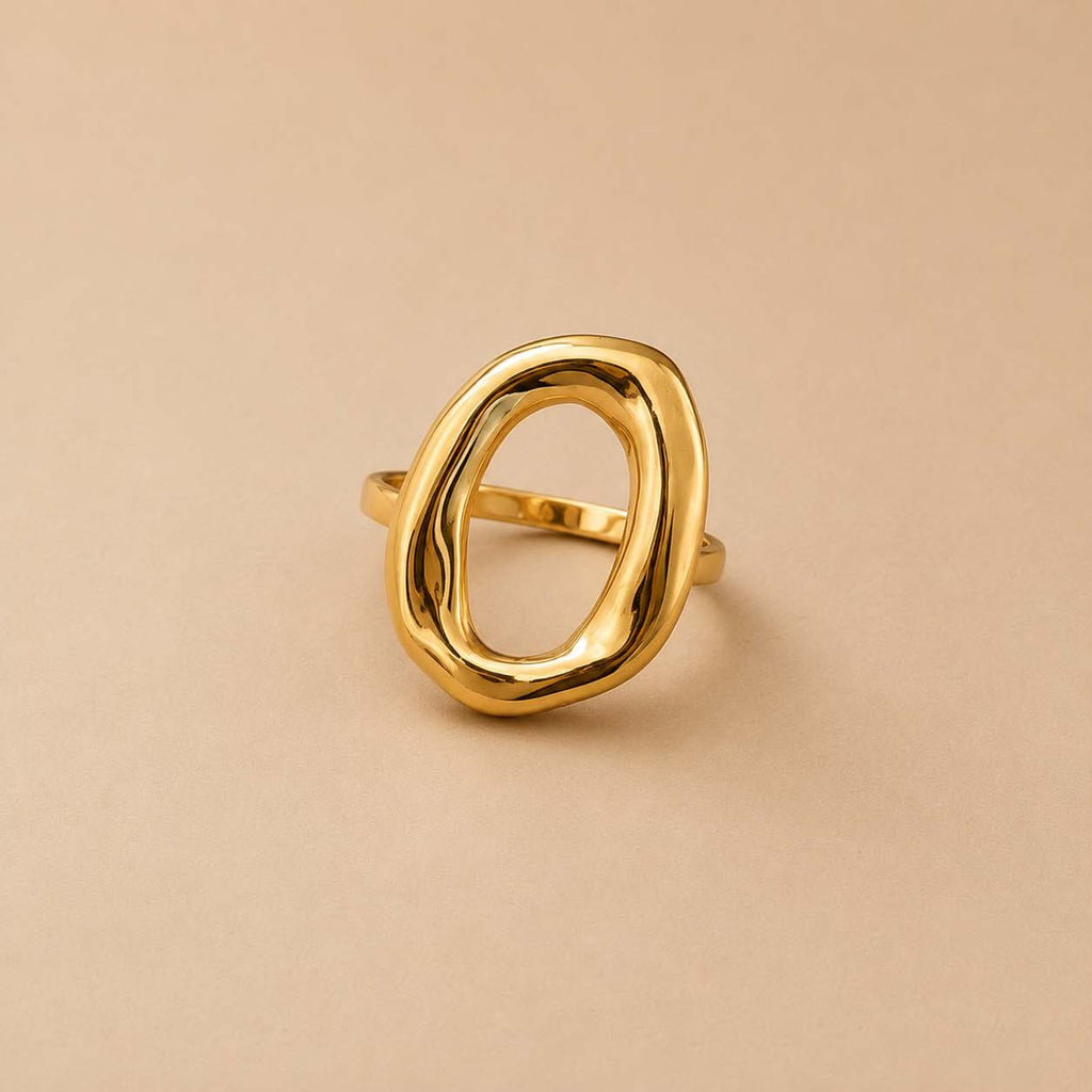 Statement ring goudkleurig