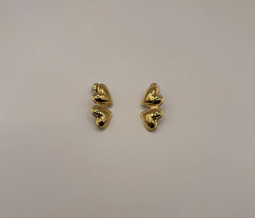 Oorbellen hartjes goudkleurig