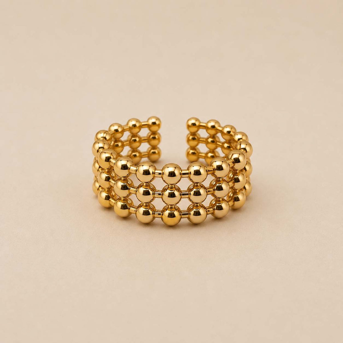 Bold ring met bubbel goudkleurig