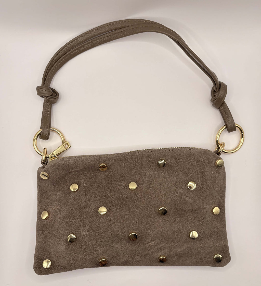 Stud bag suède