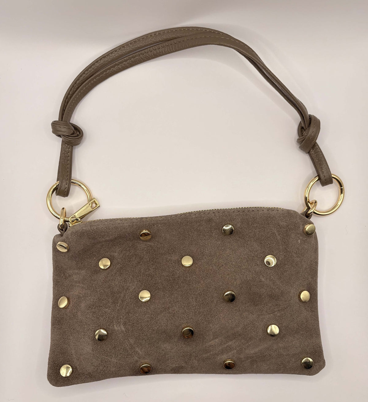 Stud bag suède