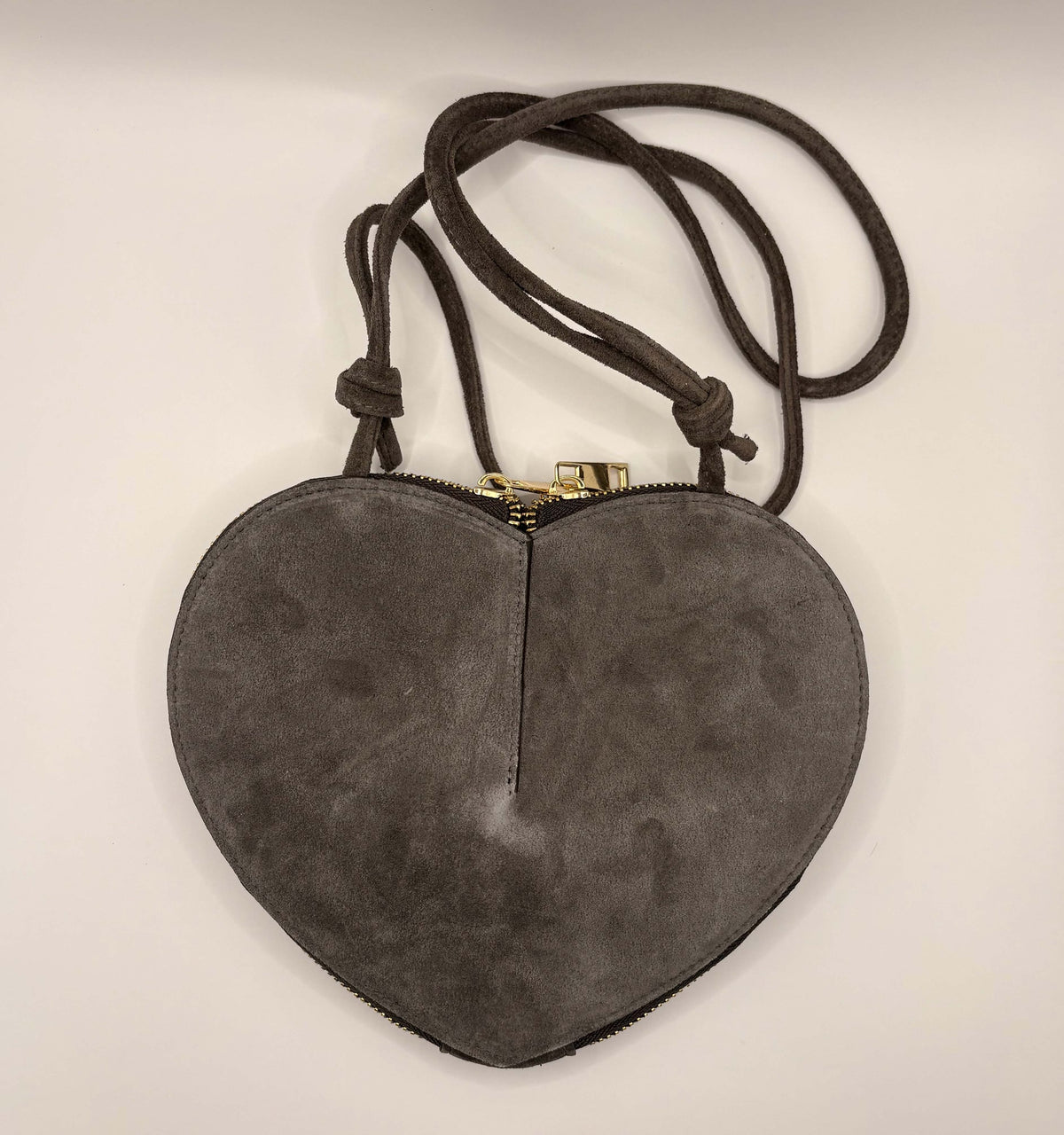 Stud bag heart suède