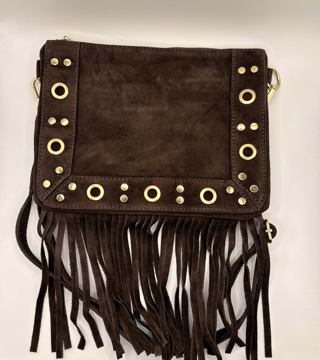 Ibiza fringe bag suède