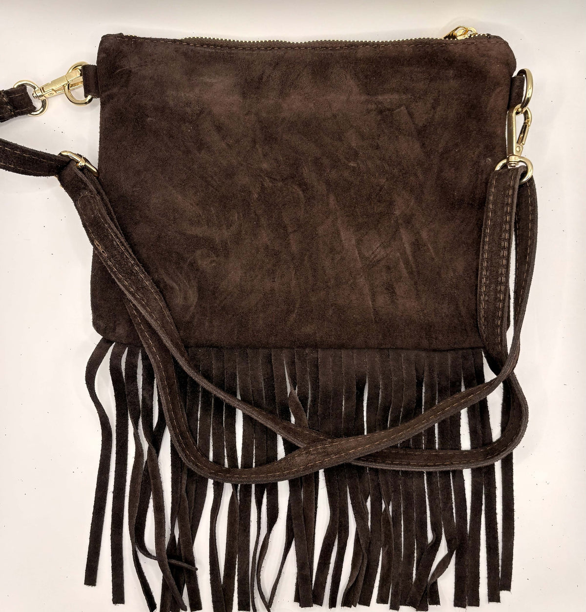 Ibiza fringe bag suède