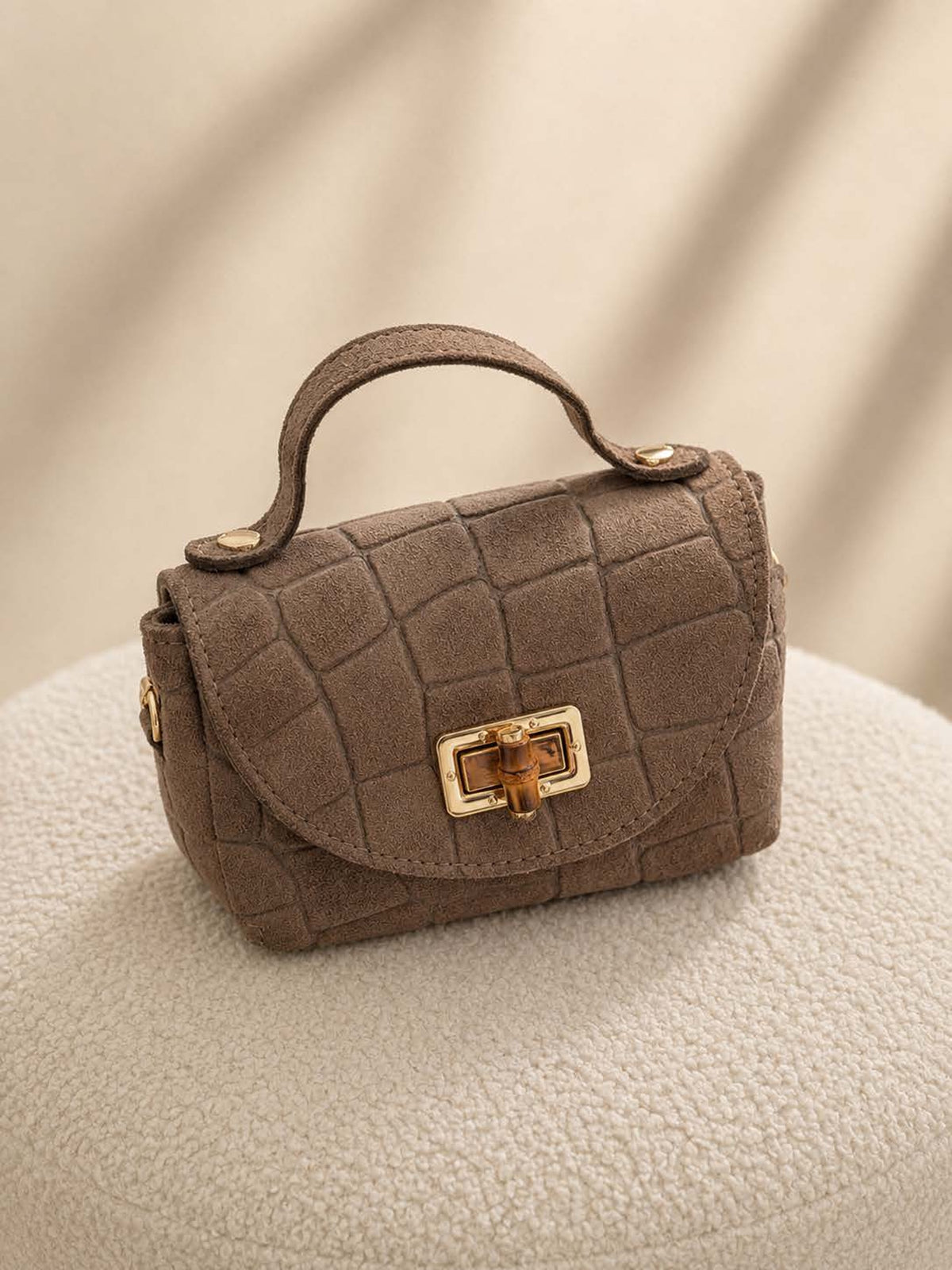 Bamboo bag suède