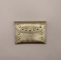 Beursje studs goud leer